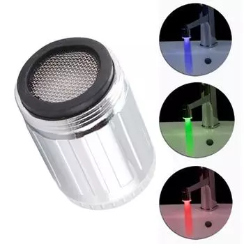 SHANGSHU светящийся светодиодный кран для воды, автоматический 7 цветов, датчик изменения температуры