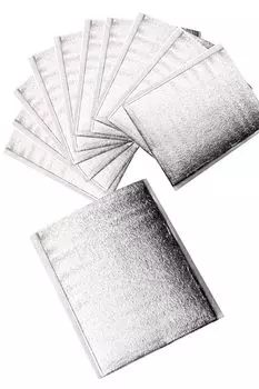 Shantia Холодные алюминиевые термосумки плоские без холода без 20 шт. сумки, сумки, сумки, ручки, сумки, охлаждаемые, морозильные, с ластовицей, (20х30см)