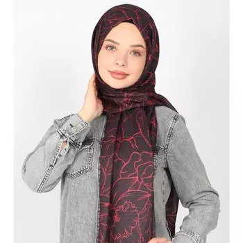 ShantuQ Rose Pattern Мягкая саржевая шаль Черный