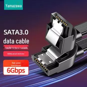 «Shanze High-Speed Dual-Channel SATA3 Gen 2 Data Cable для внешних SSD и HDD» 3.0 straight to straight, 0.25m ZDZ025 чёрный