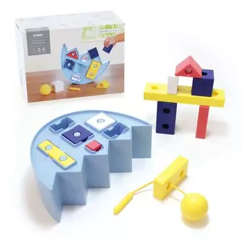 Shaol Columbus Blocks Balance Set для детей от 1 года и старше, развивающая игрушка для домашних игр, рождественский подарок S11016 (1.5 / Игрушки/Тролли/Подгонка форм/Игра на равновесие)