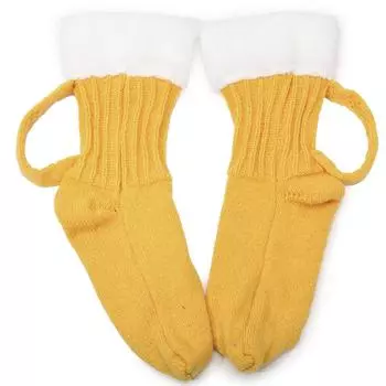Shape Beer Mug Knitted Plush Midcalf Socks Winter Keep Warm Feet Decoration