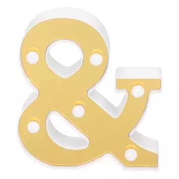 & Shape LED Lamp Инновационная пунктуационная вывеска для предложения руки и сердца, признание, теплый белый цвет