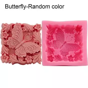 Shaped DIY Craft Butterfly Fairy Silicone Soap Mold Pudding Candy Mold Soaps Supplies Cake Mould Butterfly-Random color