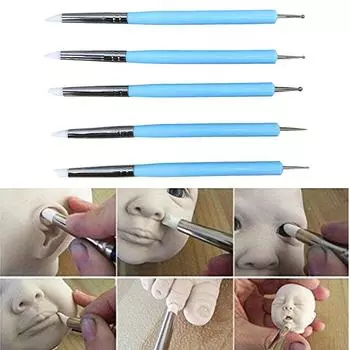 Shaper Polymer Nail Art Dotting Керамика Керамические инструменты Инструменты для резьбы по глине Шариковые стилусы Инструмент розовый