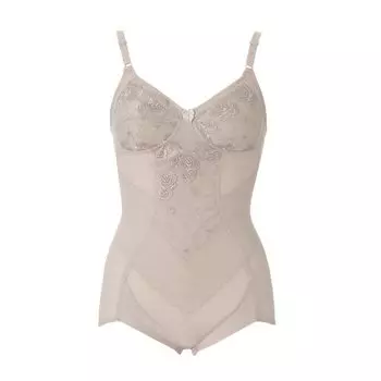 Shapewear Tummy Butt Cotton Blend Crotch Total Makeup in One Piece Bodysuit Mocha B70M [Lucien] Bodysuit, Women s Shapewear, Shapewear, Tightening,