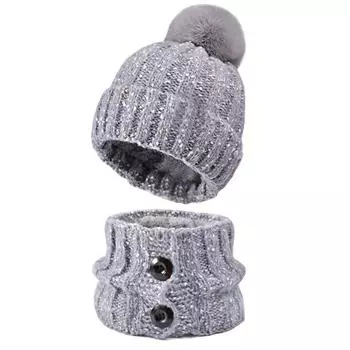 Шапка 2024 года, новая женская зимняя велосипедная сотня с теплой защитой ушей, вязаная шапка, комплект для шеи, ветрозащитная, утепленная шерстяная шапка