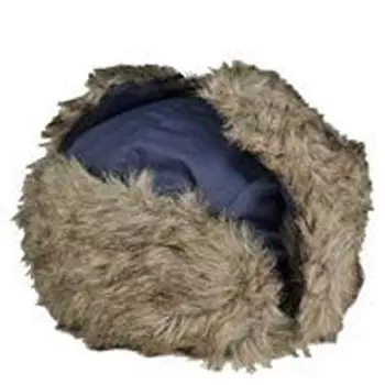 Шапка-авиатор из искусственного меха с ушами, теплая, защита от холода, велосипедная, до 59 см, темно-синяя [Liondo] (шапка) Осень зима (57 см рекомендуется) тёмно-синий