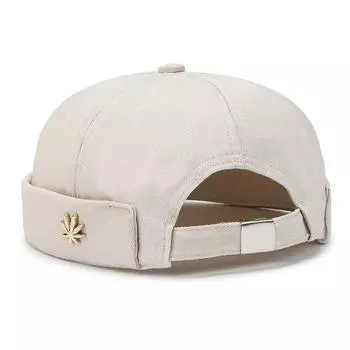 Шапка Beanie Melon Skin, мужская шляпа Leaf Soft Top, женская уличная черная шляпа Landlord, модная и универсальная шляпа на все времена года One Size бежевый