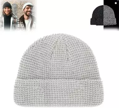 Шапка-бини унисекс, Flex Hat, светоотражающая, Flex Hat, женская вязаная шапка, сохраняющая тепло и видимая