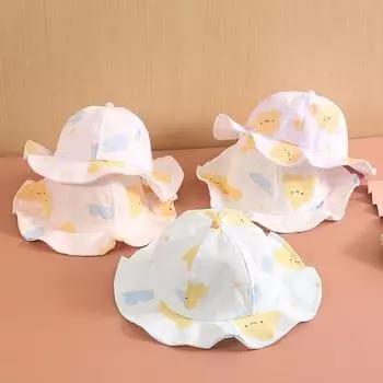 Шапка для маленьких девочек и мальчиков, милая хлопковая тонкая кепка в рыбацком стиле для новорожденных, повседневная кепка от солнца для путешествий и отдыха на открытом воздухе для малышей, От 0 до 2 лет светло-розовый