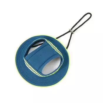 Шапка для питомца с отверстиями для ушей, солнцезащитная шапка для больших, средних и маленьких собак, летняя шапка для собак, солнцезащитная шапка, товары для животных на открытом воздухе S чёрный