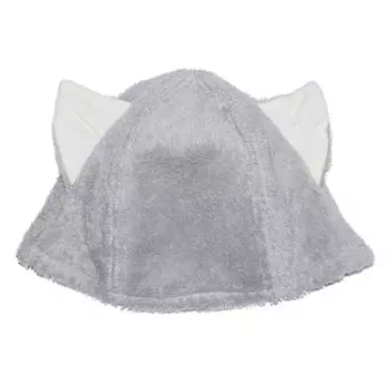 Шапка для сауны Imabari NEKO Шапка для сауны с кошачьими ушками Полотенце Imabari Сертифицированный продукт для сауны Товары для сауны Для сауны Хлопковый антибактериальный дезодорант [Contex] серый