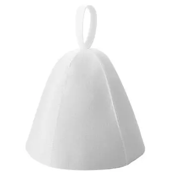 Шапка для сауны Предотвращает тепловой удар Теплоизолирующая Защищает волосы белый