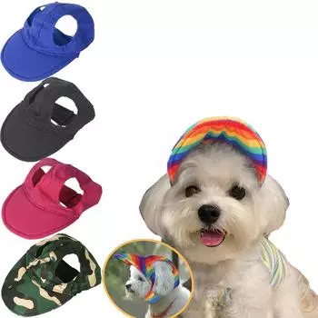 Шапка для собак, регулируемая, летняя, однотонная, дышащая, симпатичная, для отдыха на природе, солнцезащитная шапка для собак, спортивная, модная, товары для собак S 29X35cm