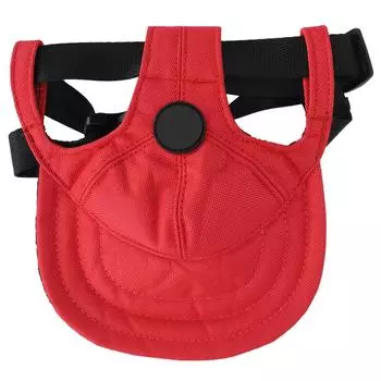 Шапка для собак, шляпы с язычком для домашних животных, регулируемая, симпатичная, удобная, солнцезащитная бейсболка(красный л) L