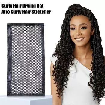 Шапка для сушки волос, дышащая женская длинная толстая афро-кудрявая носилка для волос, быстрая 13Inch 2pcs
