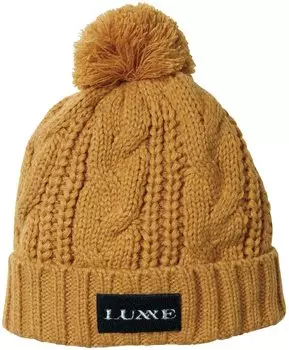 Шапка Gamakatsu Low Gauge Knit LE9011#4 горчичного цвета