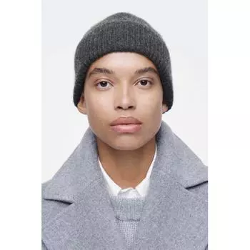 Шапка из чистого кашемира Cos Japan charcoal/ONESIZE