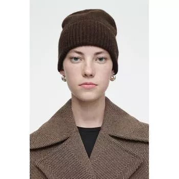 Шапка из чистого кашемира Cos Japan dark brown/ONESIZE
