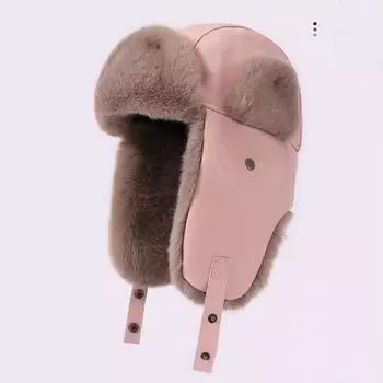 Шапка из искусственной кожи женская зимняя с подкладкой утолщенная ветрозащитная холодная теплая на открытом воздухе для велоспорта защита ушей кепка Lei Feng мужская One Size коричневый