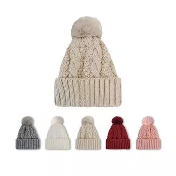 Шапка из плюшевой шерсти женская осенне-зимняя утолщенная теплая вязаная шапка из плотной вязки универсальная ветрозащитная защитная шапка-пуловер с ворсом чёрный