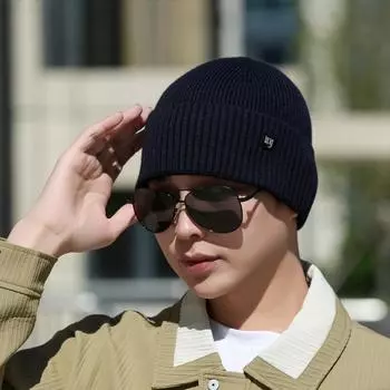 Шапка из шерсти Alphabet для мужчин и женщин, новая теплая вязаная шапка для улицы, хип-хоп, холодная шапка, простая универсальная шапка для улицы One size красный