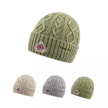 Шапка из выстиранной вязаной шерсти, мужская уличная шапка, защищающая от холода, детская японская теплая модная универсальная холодная шапка Tide серый