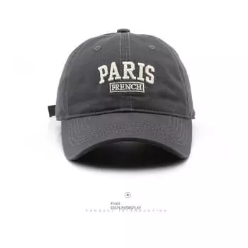 Шапка, кепка, вышитые маленькие буквы, корейская версия Бейсболка, мягкий верх, солнцезащитный крем One Size