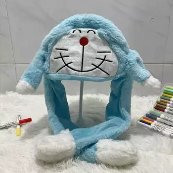 Шапка кролика с подвижными ушами, кавайный косплей, милая шапка кролика, фестиваль, праздник, день рождения, забавный подарок для детей, мальчиков, девочек