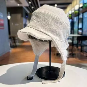 Шапка Lei Feng, мужская и женская осенне-зимняя кашемировая теплая, ветрозащитная и холодная зимняя шапка, двухсторонняя, маленькая защитная шапка для ушей M56-58cm чёрный