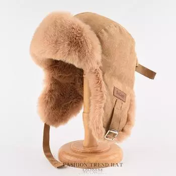 Шапка мужская и женская осенне-зимняя шапка Lei Feng, мягкая, утолщенная, теплая, пилотная, для езды на электромобиле, защита от холода, для ушей One Size розовый