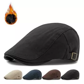 Шапка мужская осенне-зимняя бархатная теплая берет женская кепка вперед Кепка газетчика фуражка хаки