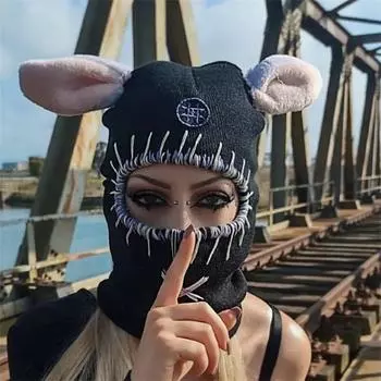 Шапка пряничного человечка, связанная вручную. Рождественская шапка пряничного человечка. Adult 57-59cm