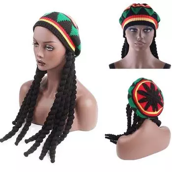 Шапка рождественская ночной клуб бар парик хомбре дреды раста волосы шапка вязаные шапки шапка хип-хоп кепка MXM-05