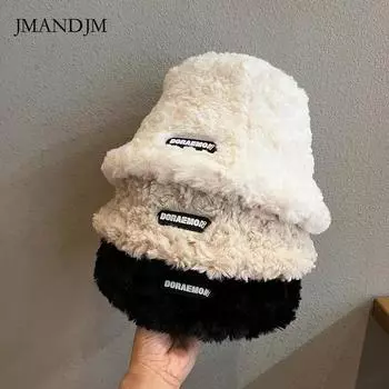 Шапка рыбака Мао Мао, детская, осень и зима, новая флисовая, теплая, корейская версия, универсальная, простая, ведро-миска