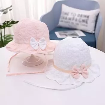 Шапка рыбака с бантиком для девочки