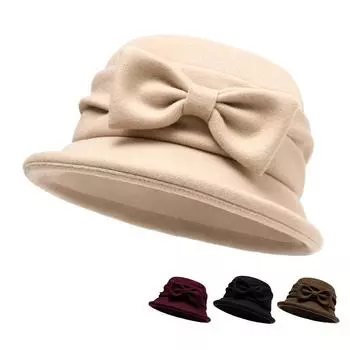 Шапка рыбака с широкими полями, шерстяная, осенне-зимняя, женская, утепленная, водонепроницаемая чёрный