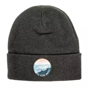 Шапка с пришитой биркой спереди JFBN18W01 мужчина TU серый