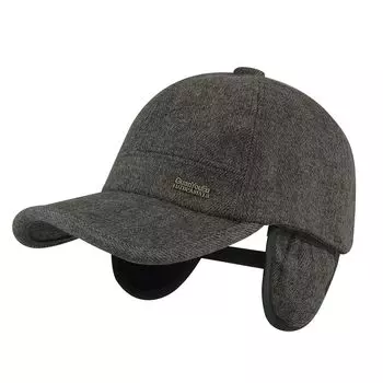 Шапка с ушками для гольфа, холодной работы, альпинизма [Clape] Flaps, мужская шапка, зимняя, для пожилых людей, теплая, защита, кепка, (C-GSDT4-коричневый)