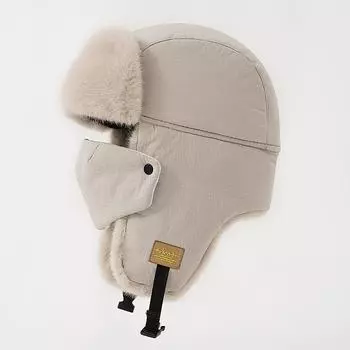 Шапка с ушками медведя женская осенне-зимняя милая и симпатичная шапка Lei Feng плюшевая с защитой ушей теплая для велоспорта One Size