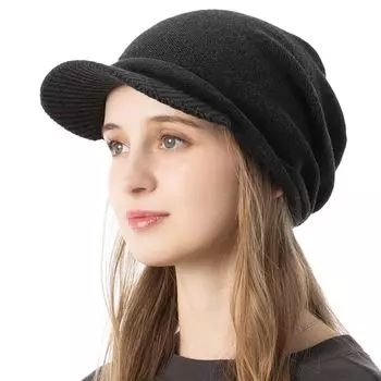 Шапка с вязкой Arian Knit Large Loose Knit Cold All Medical Hat Size [Loo&c] Brim, Cap, 100% Cotton, Casquette, Size, Womens, Size, Cap, Protection, древесный уголь