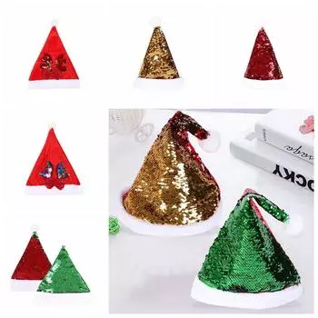 Шапка Санта-Клауса с рогами, бархатные шапки с красным лосем, рождественские шапки для отдыха, Рождество c