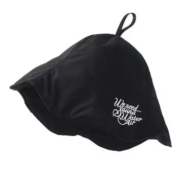 Шапка-сауна, моющаяся, тюльпан, полиэстер, шапка-сауна, унисекс, один размер, подходит большинству NEEDSAUNA [Primal Blue] [PrimalBlue] для мужчин и женщин (Черная Вышивка)