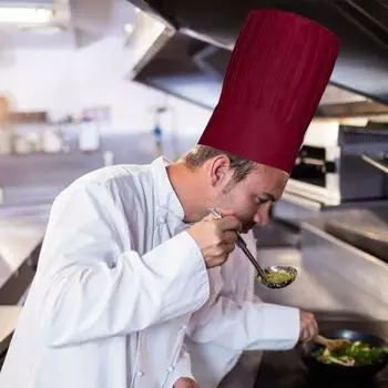 Шапка шеф-повара Регулируемая эластичная кепка для приготовления пищи для взрослых, мягкая дышащая кухонная утварь по высоте, толщина чёрный