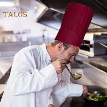 Шапка шеф-повара, регулируемая эластичная кепка для приготовления пищи для взрослых, мягкая дышащая, толщина, кухонные инструменты для выпечки, художественные занятия, вечеринки вино красного