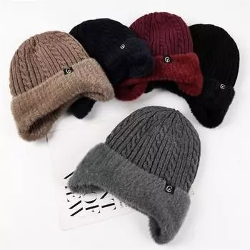 Шапка старика для женщин, теплая шапка бабушки и мамы для пожилых людей среднего возраста зимой, шапка старика отца для мужчин, защита ушей