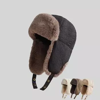 Шапка Thunderbolt для мужчин и женщин, зимняя, для велоспорта, утолщенная, для защиты ушей, теплая, для лыжников, пилотов, байкеров One Size верблюд