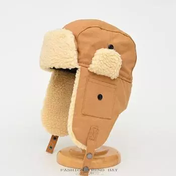 Шапка Thunderbolt из овечьей шерсти для мужчин и женщин, зимняя утепленная, для защиты ушей, хлопковая шапка, модная летная кепка One Size серый