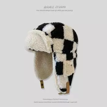 Шапка Thunderbolt, мужская зимняя утепленная защитная шапка для ушей, женская велосипедная хлопковая шапка, плюшевая кепка для локомотива, катание на лыжах One Size серый